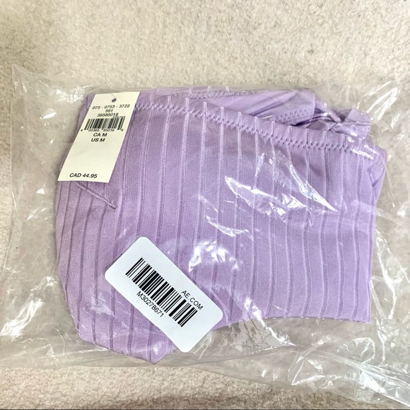 Aerie Ribbed Shine Tie Back Scoop Top - Picture 4 of 4